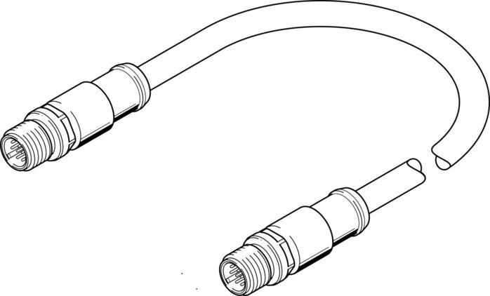 Voorbeeldig Afbeelding: NEBS-SM12G12-E-0.3-N-M12G12