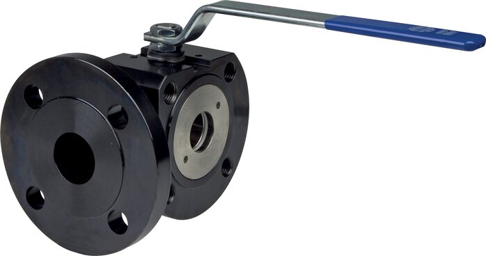 Zgleden uprizoritev: 3-way flanged ball valve