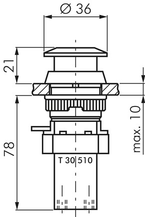 Airtec 5/2-Wege Tasterventile & Drehschalter M5 (Ø 30,5 ...